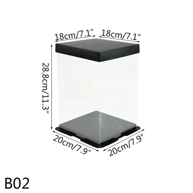 Transparent Gift Box Teddy Bear Rose Flower Gift Box Valentine's Day Wedding Party Decor Birthday Cake Packaging Box Gift Supply B02