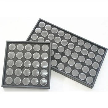 

25 Pots / 50 Pots Nail Art Manicure Empty Glitter Dust Powder Jewelry Display Box Cases Decorations Storage Plate Tool