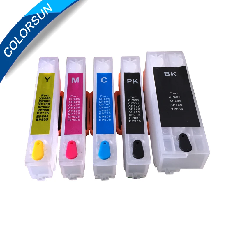 Многоразовые чернильные картриджи для Epson XP600 XP700 XP800 XP510 XP610 XP710 XP620 XP820 картридж с