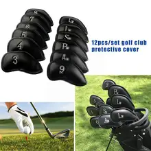 12pcs/set Portable Pu Golf Club Iron Covers Protector Cover Set 19 D11 Dropship Golfs J7e7