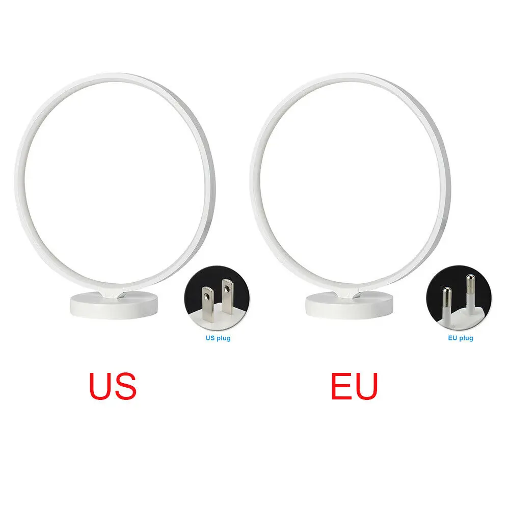 

RGB Dimmable Bedside Circle Lamp Table Desktop Bedroom Nightstand Light 6 Lighting Modes _WK