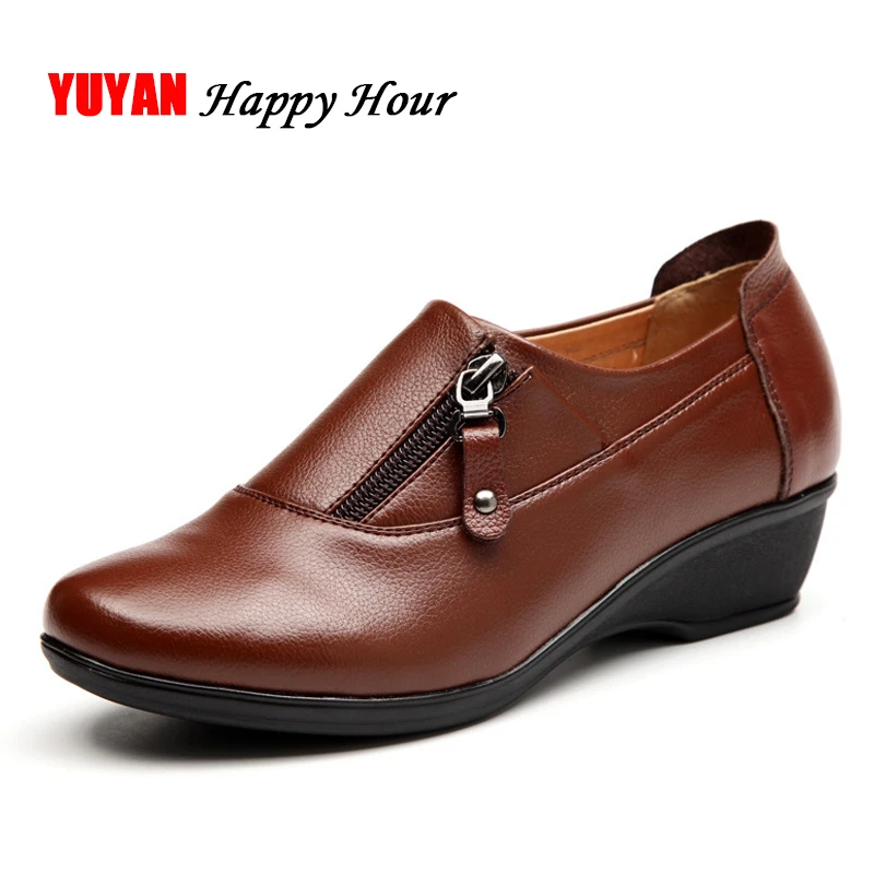 

New 2019 Autumn Winter Shoes Women Flats Soft Leather Plush Warm Shoes for Winter Fashion Women's Flats Ladies Brand ZH2453