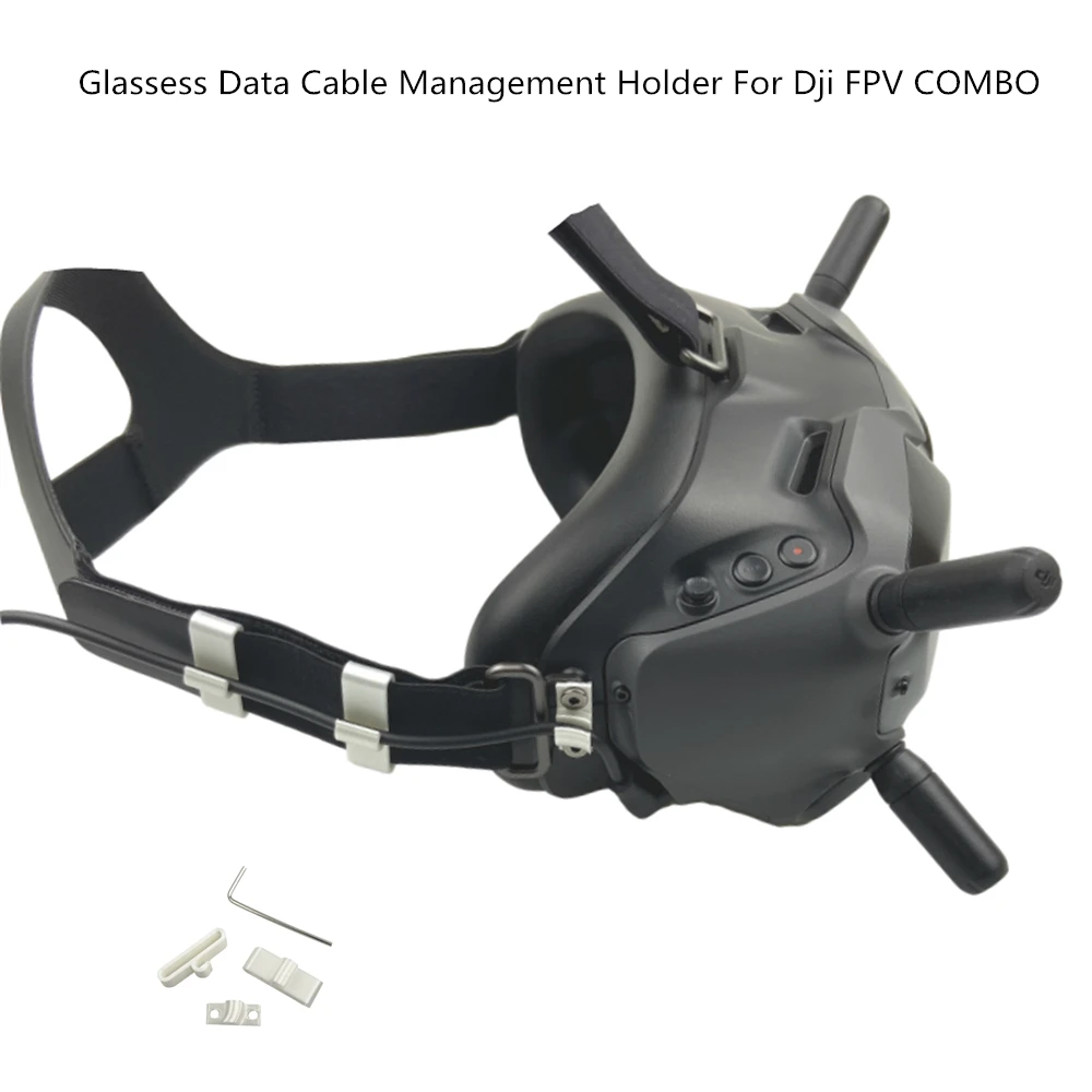For DJI FPV COMBO Drone Flying Glasses Data Cable Management Holder Power Line fixed Bracket Harness Prevent Loose Accessories 1074758 drone goggles accessories