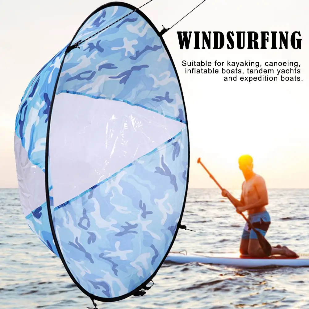 Foldable Kayak Wind Paddle Sailing 108cm Board Sailing Canoe stroke Rowing Boats Wind Clear Window free shipping