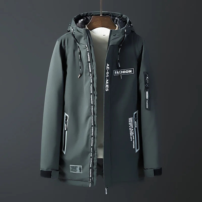 

8xl Winter Thickening Will Code Long Fund Men's Business Affairs Leisure Time Even Hat Cotton-padded Clothes Cotton Loose Coat