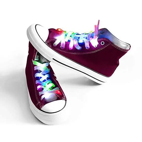 LED Luminous Lace Faux Nylon Fluorescent Shoe Lace Eight Generations Colorful Shoe Lace Customizable Flash Children Night Light