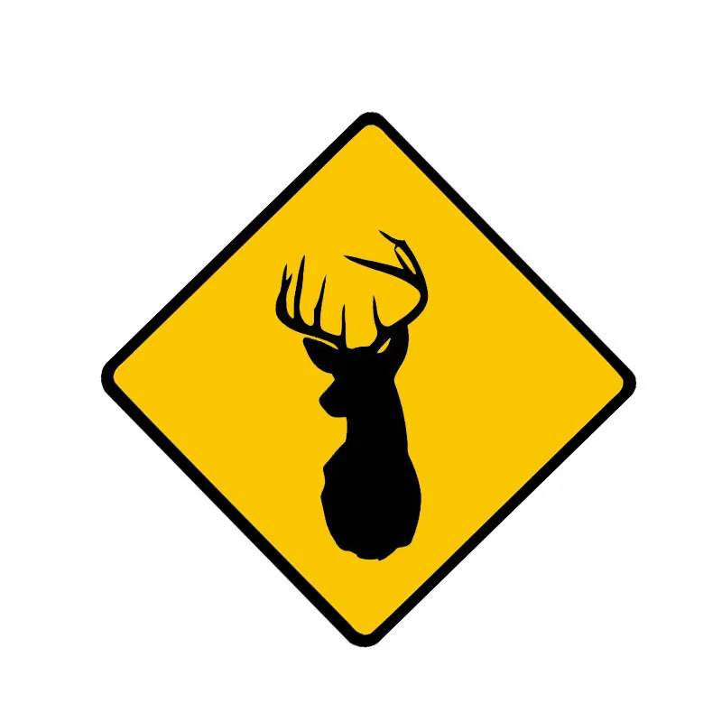 

Warning Deer Animal Car Sticker Vinyl Sunscreen Car Window Car Styling Accessories PVC 13cm*13cm