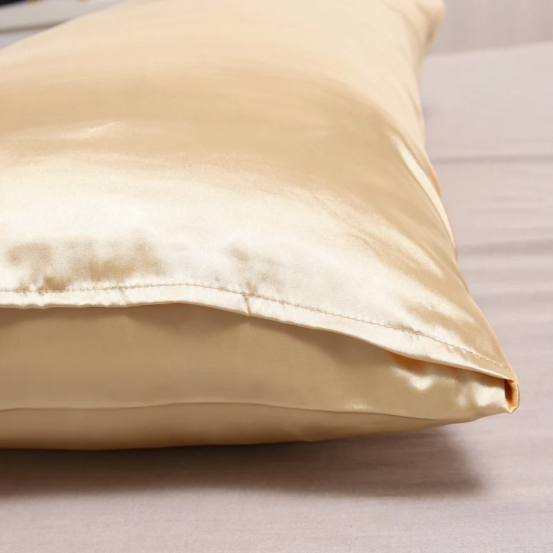 High Quality Satin Pillowcase  40x60 50x75 Pillow Cover Solid Color Cover Pillow Bedding Rayon Pillow Case 4