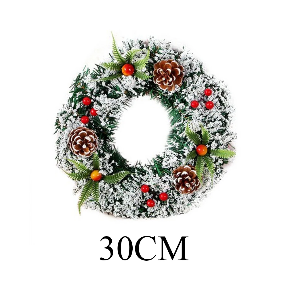 

Window Artificial Reusable Festival Tree Decoration Ornament Gifts Wall Hanging Christmas Wreath Door Garland Home Party Pine