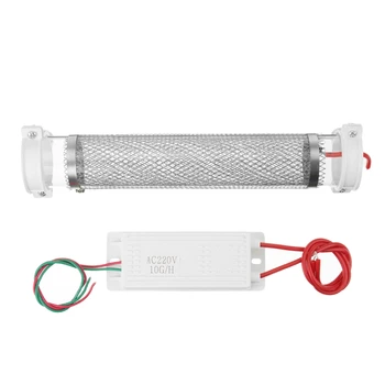 

Ozone Generator 10G/H with Quartz Tube Water Air Purifier Disinfector Vegetable Fruit Fish Tank Disinfector (220V)