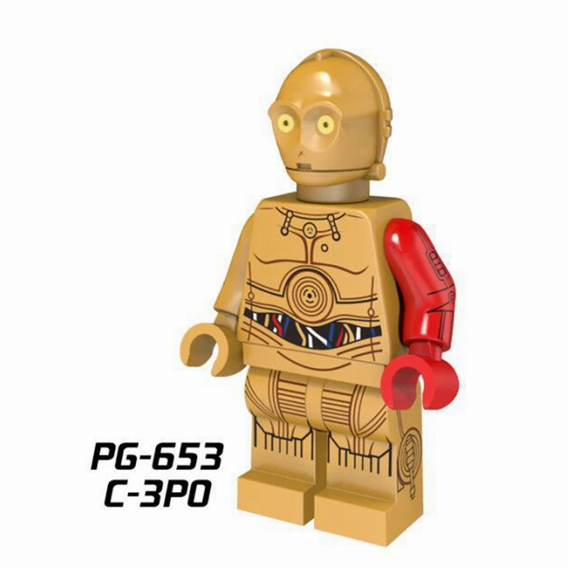 Фигурки Звездные войны йода Дарт Вейдер люк Лея Хан Solo Rey Finn Obi-Wan C-3PO Trooper Звездные войны строительные блоки экшн-фигурка игрушки - Цвет: Серый