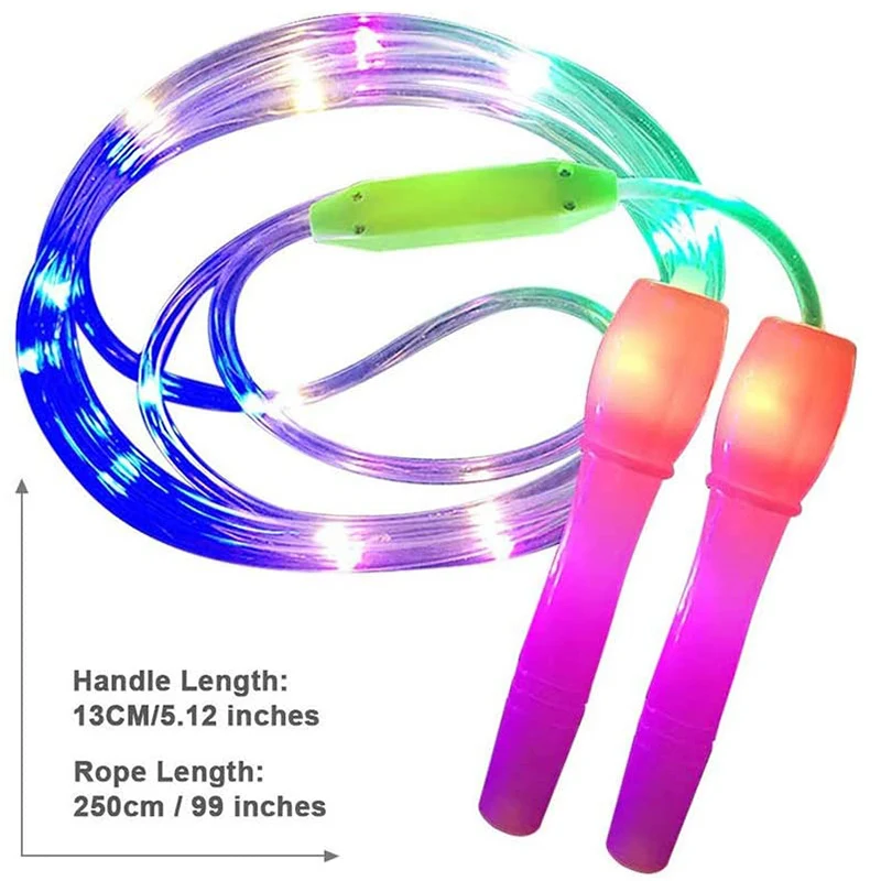 Crossfit Fitness Jump Ropes LED Light Up Skipping Kids Luminous Home School Children Body Exercise Rope Color Random jump rope