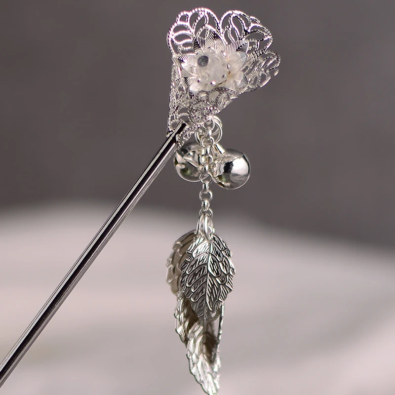 Заколки для волос девочек Kanzashi Bell с кисточками в старинном стиле Hanfu заколка