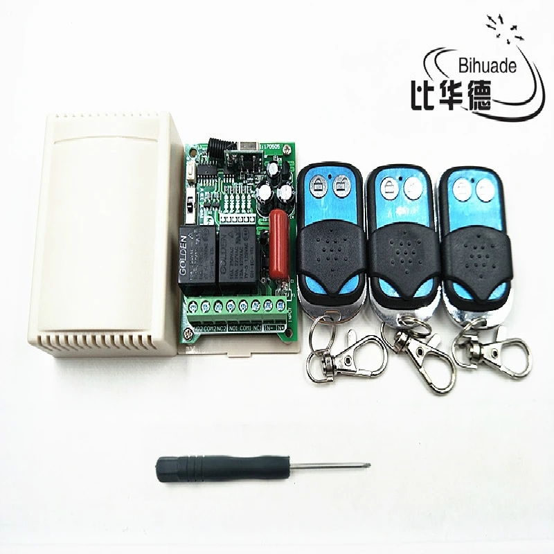 

2 channel rf wireless remote control relay switch 220V 315mhz Relay Module Learning Code 1527 Switch With Remote Control