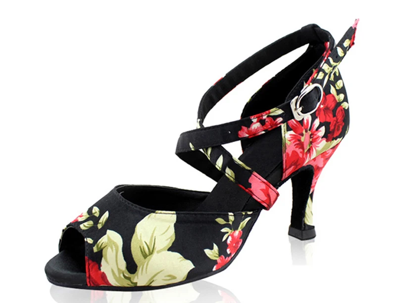 DILEECHI-Black-flower-satin-Latin-dance-shoes-Adult-women-s-soft-outsole-Ballroom-dancing-shoes-English
