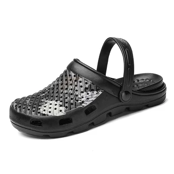 

2020 New Men Sandal Outdoor Black White Man Casual Flat Walking Shoes Summer Flip Flops Slippers Male Water Shoes Beach