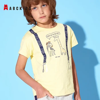 

ABCkids Children Cartoon T-Shirt Short Sleeve Solid Cotton Kids Sport Shirt Boys Tees Print Casual Kids Clothing For Kids 2Y-5Y