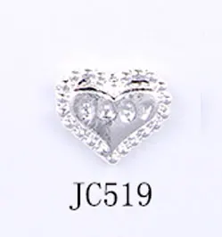 JC519 Гвоздь сплав кристалл горный хрусталь 2 вида цветов золото/серебро горный хрусталь сплав кристалл алмаз украшения для ногтей прозрачный арт для ногтей украшения 100 шт - Цвет: JC519