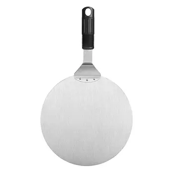 

Stainless Steel Pizza Shovel Large Thick Wood Handle Pizza Knife Round Cake Shovel Baking Tool portable