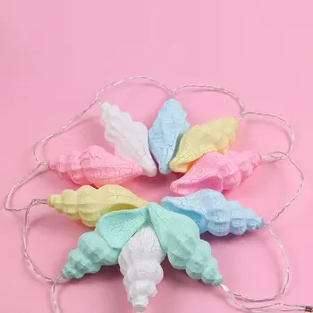 

10/20 LEDs Conch String Light Cute Sea Nail Shape Wedding Party for Home Outdoor