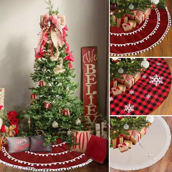 

Snowflake Christmas tree decor Christmas Tree Skirt Fur Skirt Christmas Decorations For Home Xmas Tree Decor Quality Navidad