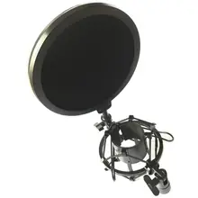 Professional Microphone Mic Shock Mount With Shield Articulating Head Telescoping Height Microphone Holder Stand Bracket