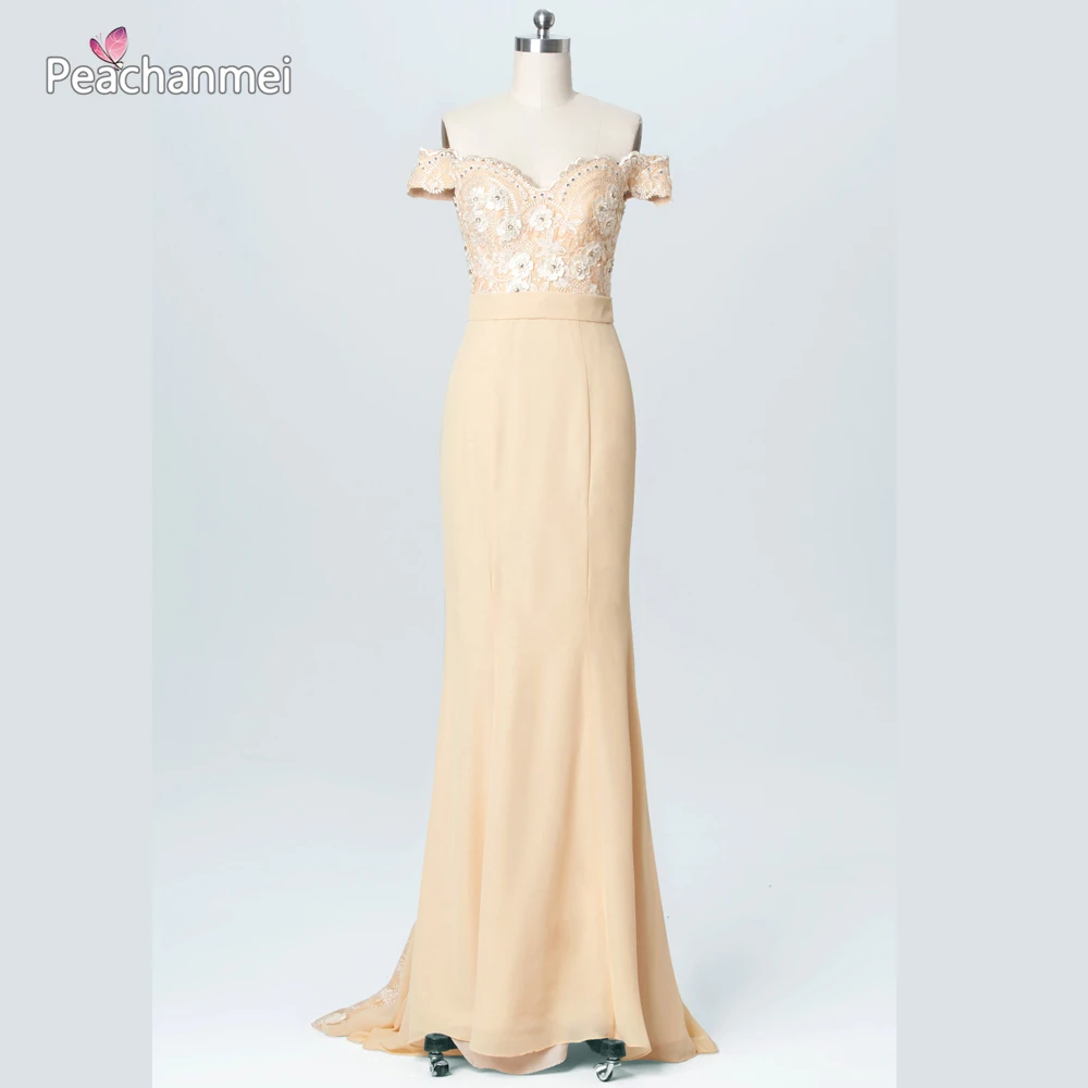 

Real Photo Formal Evening Dress Long Mermaid Robe De Soiree Off The Shoulder Prom Dresses 2020 Lace Elegant Sexy Ball Gowns