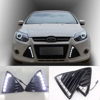 

6000K Replace Replacement 2x For Ford Focus 2011 2012 2013 2014 Car Lamp Daytime Running Light White 12V Accessories