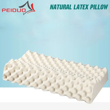 

PEIDUO Natural Latex Pillow Curved Design Pure Natural Latex Orthopedic Pillow for Neck Pain Sleeping pillows for sleeping