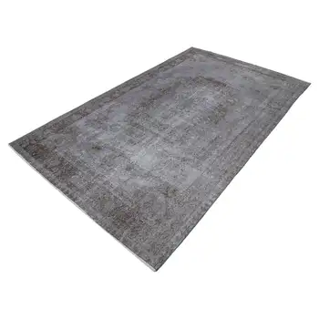 

160x274 Cm Grey Handmade Overdyed Rug-5x9 Ft
