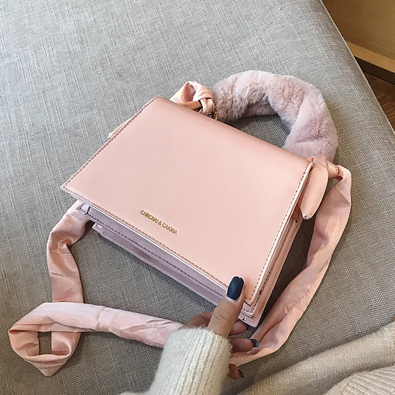 

Autumn winter fashion bag women 2020 new version versatile messenger bag one shoulder portable double sided small square bag
