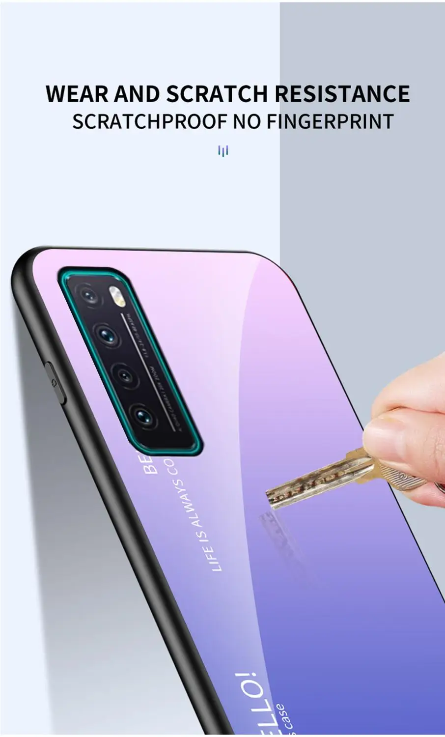 Чехол OUDINI из градиентного стекла для Huawei nova 7|Бамперы| |