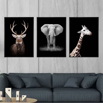 

Deer elephant giraffe Diamond Painting Full Square Round Drill Animal Diamond Embroidery 5D Mosaic Triptych Gift Decor AA1555