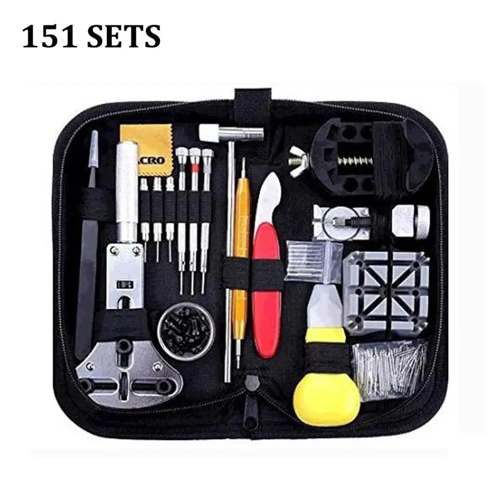 

151Pcs Multi-Function Watch Repair Open Back Cover Remove Strap Watch Repair Kit Set Watch Repair Hardware Tools