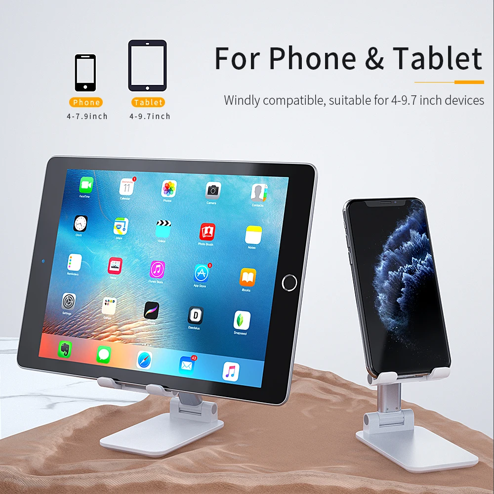  Essager Schreibtisch Handy Halter Stehen Für iPhone iPad Einstellbare Metall Desktop Tablet Halter 
