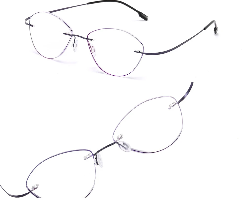 SOOLALA Для женщин Для мужчин Титан Нержавеющая сталь очки для чтения без оправы высокого класса легкого чтения очки с Чехол+ 1,0 до 3,5
