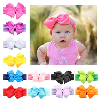 

2020 hot sale new children's jewelry bow elastic turban creative baby hair accessories explosion kids hair accessories