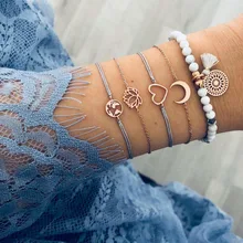 Богемные браслеты с подвесками, браслеты для женщин, браслеты с бусинами, наборы ювелирных изделий, подарки, новые винтажные