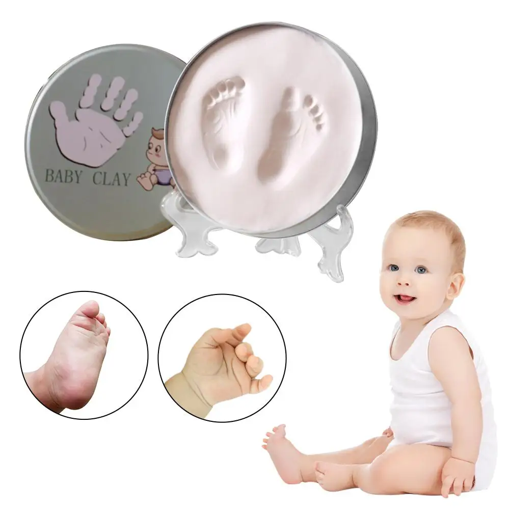  NewCute Baby Frame DIY Handprint Imprint Air Drying Soft Clay Footprint Kids Casting Parent-child H