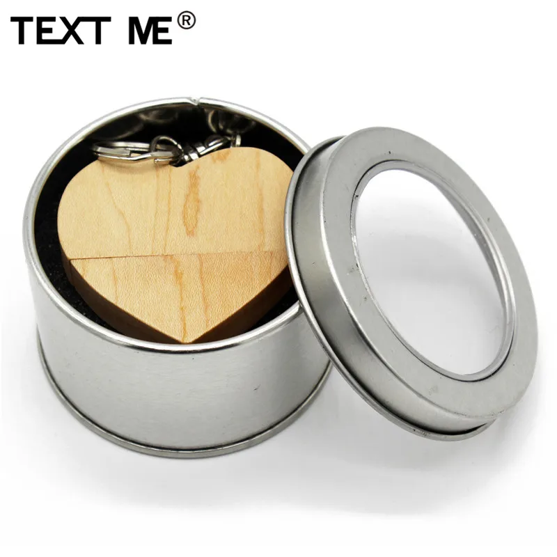 TEXT ME креативный usb флеш-накопитель с сердечком+ коробка, 4 ГБ, 8 ГБ, 16 ГБ, 32 ГБ, 64 ГБ, usb 2,0, подарок, флешка с логотипом, подарок для девочки