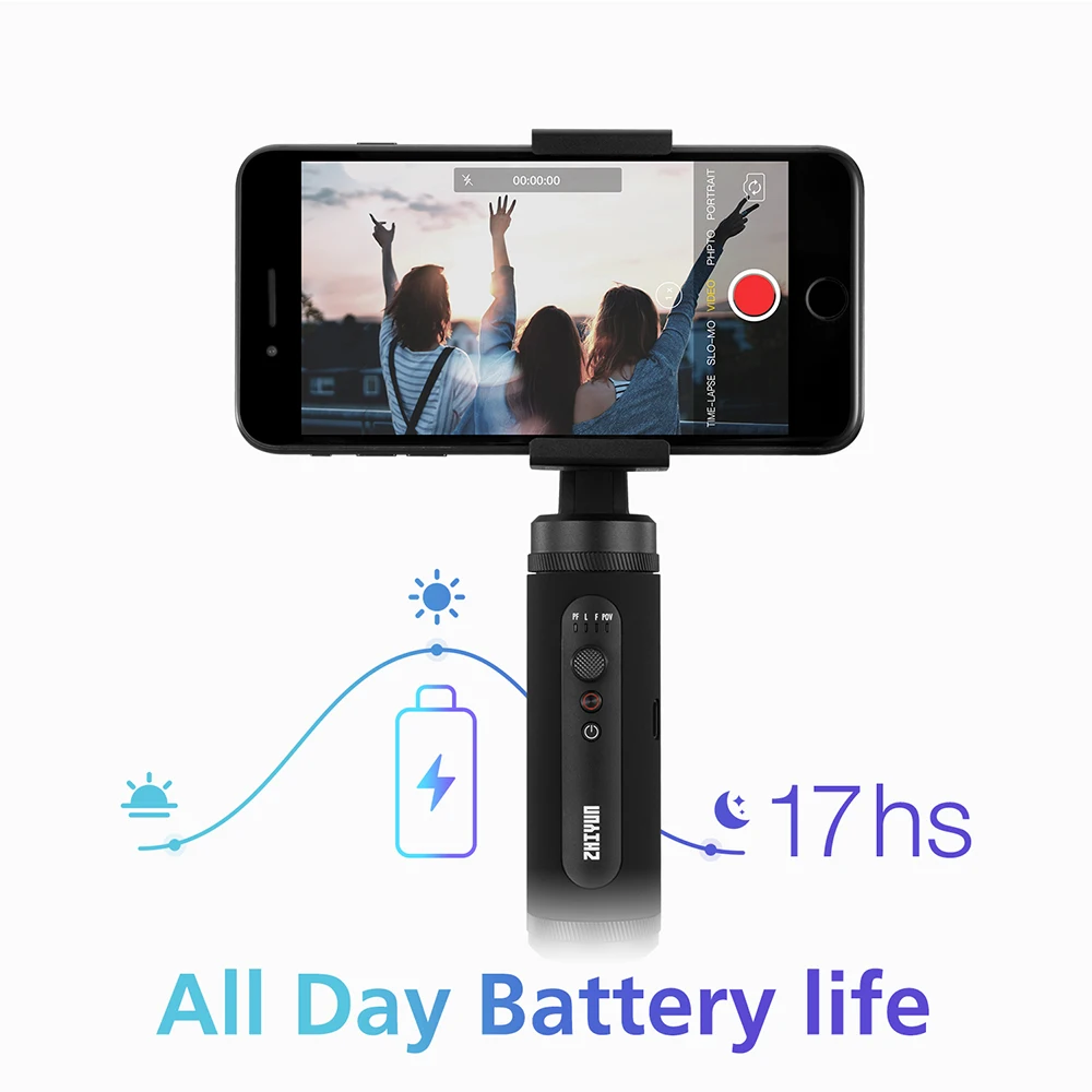 Ручной смартфон Gimbal стабилизатор POV Vortex режим объект Двусторонняя Зарядка для iP смартфонов Vlog Youtube видео запись