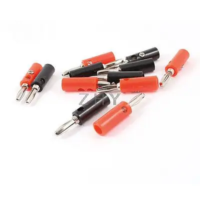 

Multimeter Part 4.0mm Black Red Plastic Coated Handle Banana Plug 12 Pcs