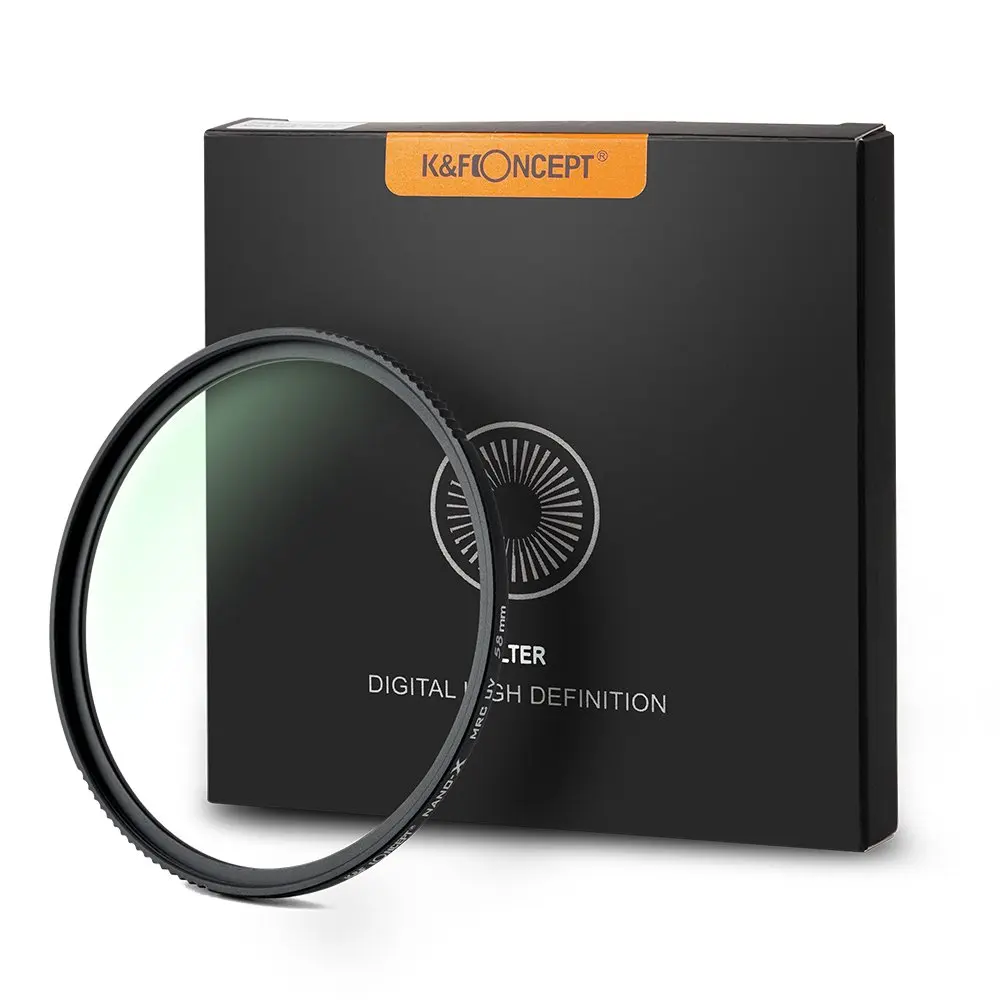 

K&F Concept 37/58/67/72/77mm UV Filter for Camera Lenses 18-Layer Multi Coated UV Protection Nanotech Coatings Ultra-Slim Filter
