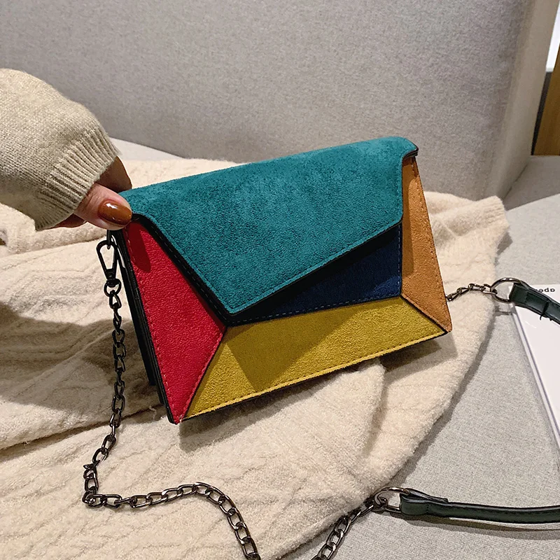 Women's 2020 bag summer fashion shoulder bag hit color texture matte