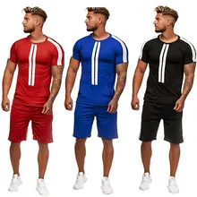 *#Best Price Mens Summer Leisure Fashion Color Collision Short Sleeve Shorts Sports Thin Sets *#Best Price Mens Summer Leisure Fashion Color Collision Short Sleeve Shorts Sports Thin Sets