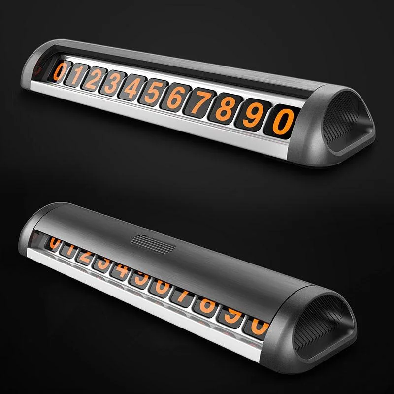 Temporary Shift Car Stop Sign Hidden Slider Temporary Parking Card Temporary Parking Mobile Phone Number Plate Customizable