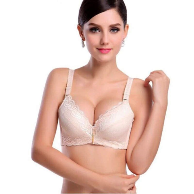 sexy bra panty Fashion Thick Cup Sexy Beauty Push Up Bras Lace Back Closure Bralette Lingerie Bra For Women Brassiere underwear set