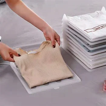 

Adult Clothes T-Shirt Folder Magic Folding Board Flip Fold Laundry Organizer Time Saver Folder Board Wardrobe Organizer