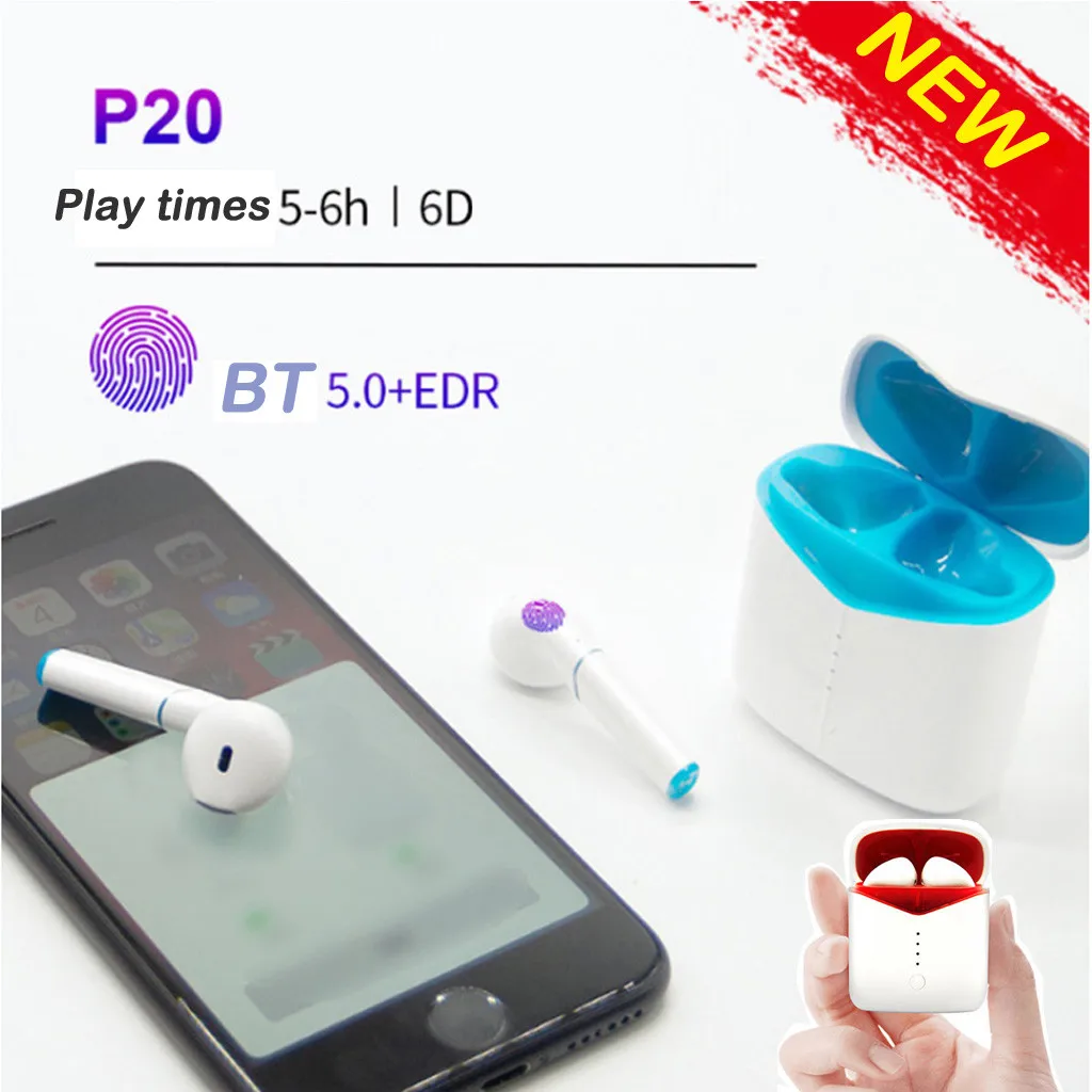 

Beautyss Wireless earphone Hi-Fi Waterproof IPX5 Waterproof Tap control Wireless Charge Bluetooth 5.0 PK Huawei Freebuds 2 Pro