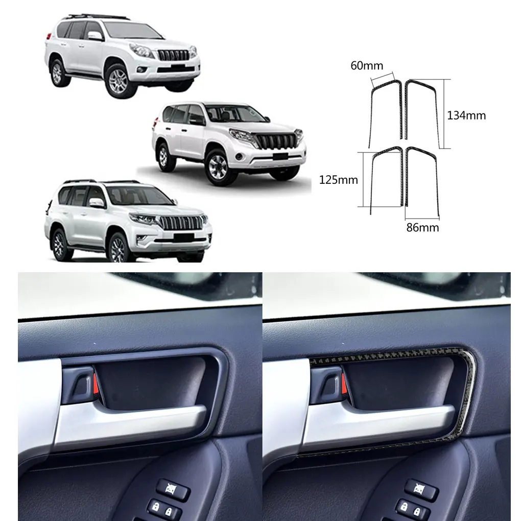 Замена для Land Cruiser Prado 2010- панель из углеродного волокна Защитная Наклейка Декор зеркало заднего вида и 2 шт